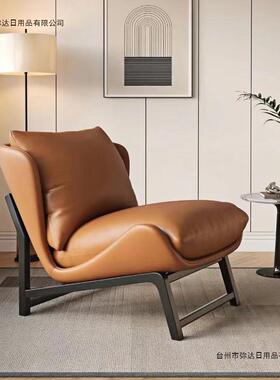 意式轻奢简沙寝发客休厅极室简约办公室酒店主卧懒人沙发闲PZX沙