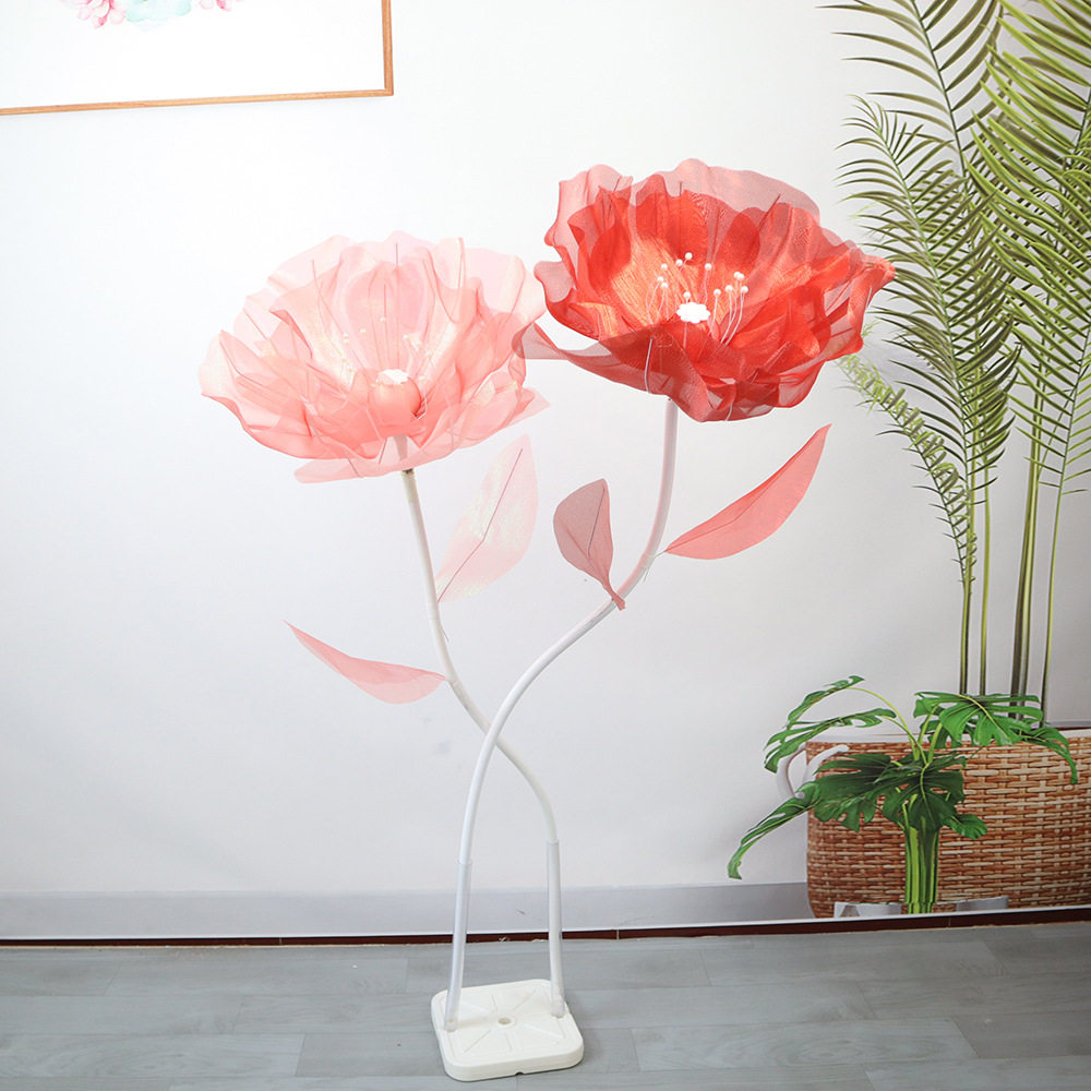 幻彩丝网花仿真罂粟婚礼布置套装