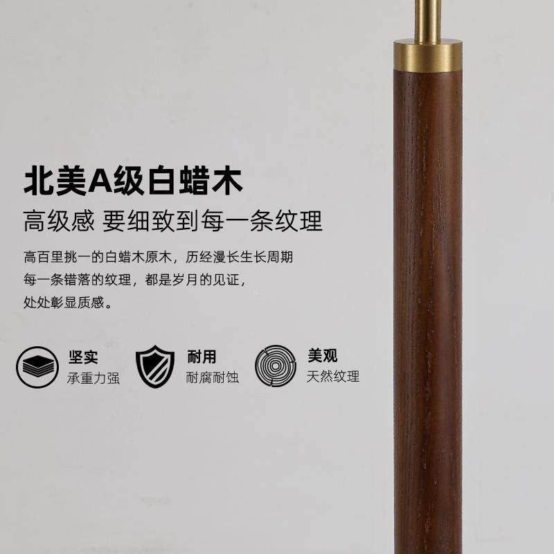 客厅落地中WCT复古风中山木灯具白蜡实灯卧头室床台灯氛围灯