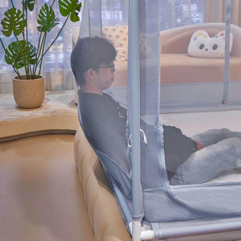 KDD坐床式蚊帐家用开卧室防掉床儿童婴儿摔回底蒙古防包床门幔三