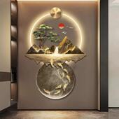 流水山生式 财新中玄关装 饰画573大气水走廊过道挂画画入户正对门