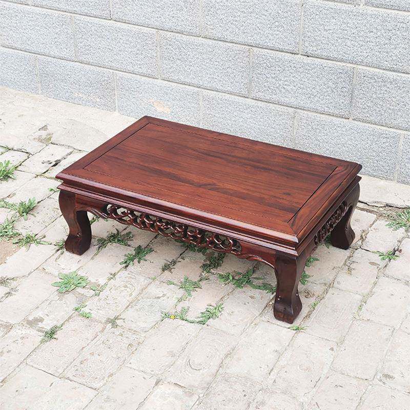 东北雕花实小木质炕桌几榻榻GUS米矮炕榆木中式飘桌窗茶几方地桌