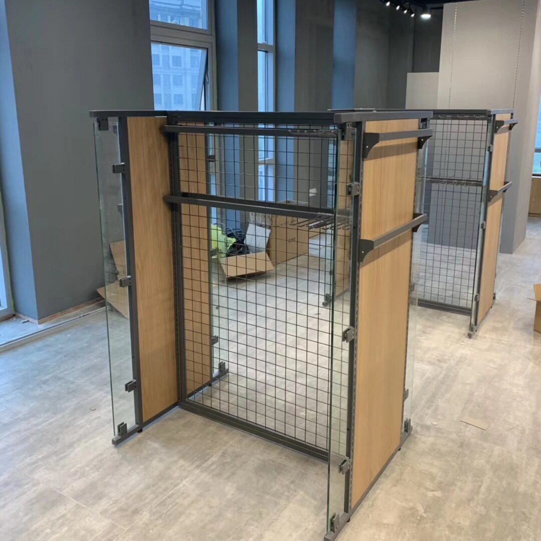 翔升厂家直供可拆装百货文创玩具钢木展示柜台双面展示