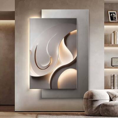 光棱叠梦体玄装饰画立感叠加挂现代轻DJH-1010奢关灯光入户正对画