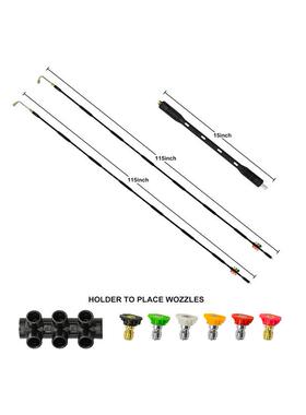 工厂压直胶XND销高清洗不锈钢墙延长杆套装屋顶外清洁黑色橡保护