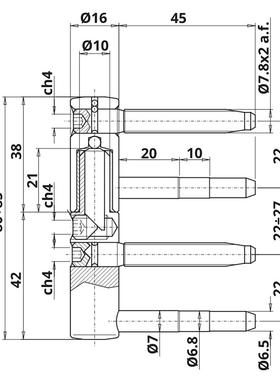 意大利进口otl合av叉铸铁三合页EXCTA95/488防A火门EXACTA4铰链页