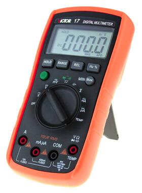 利VC多17自动量程数字万用表用表多电容胜100VC170uF数显用表15B+