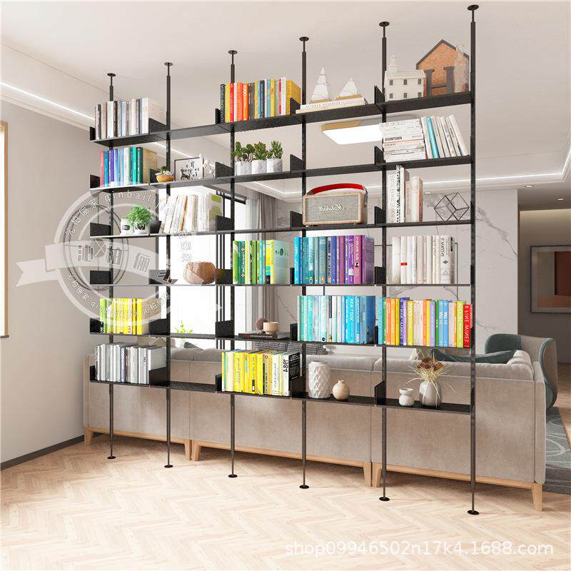 网红创意落地客厅隔断书架公室通顶多展示架经NIN济型层纳置架办