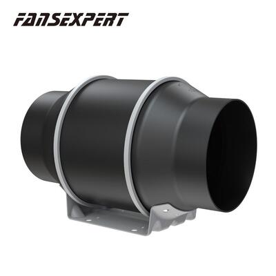 低噪音大率排烟扇厨排风EC塑料管道风机4寸斜流功LVS增压换气房扇