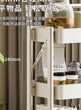 叠可折置物架小推落CIS车地家茶用室内客厅卧室几边几沙发边柜收