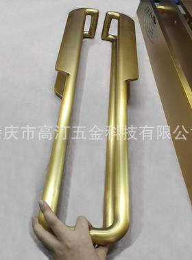 高汀五金设计师雕刻仿铜LIG酒店玻展览馆会展璃门古木款门大门拉