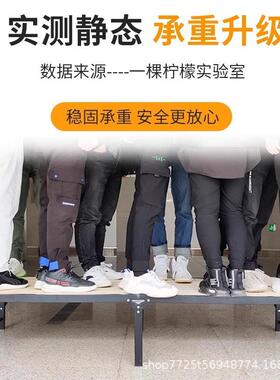 折叠床单2人床木简易床家用午睡休成MSR人实午加固铁架双人1.米小