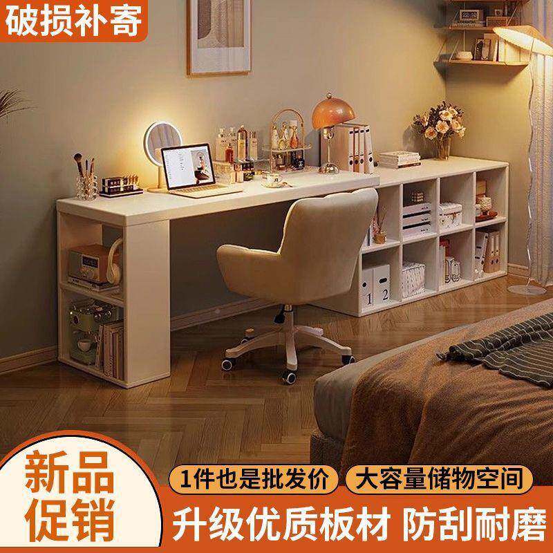 转角书桌实梳桌子卧室斗柜女妆台一IGB体木小户型拐角奶油生电脑