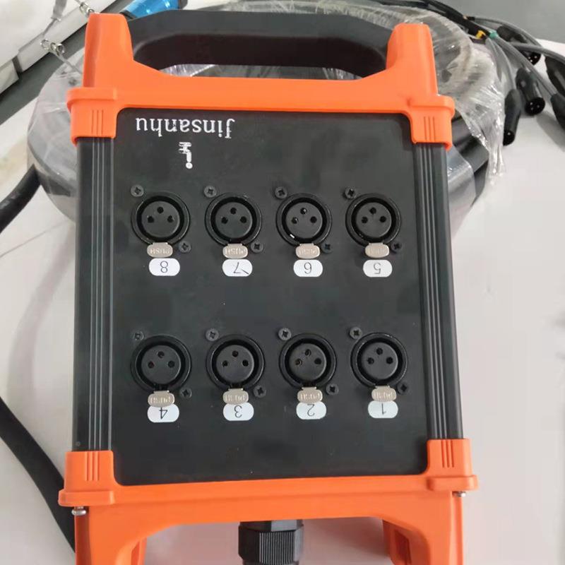 舞台线灯光信号音QDU响音频卡线8路16路多通XL道R卡农舞台多芯侬