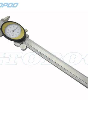 表HUO带TO0YYD-150mm高精度不锈钢卡尺英制带表卡尺带深度杆