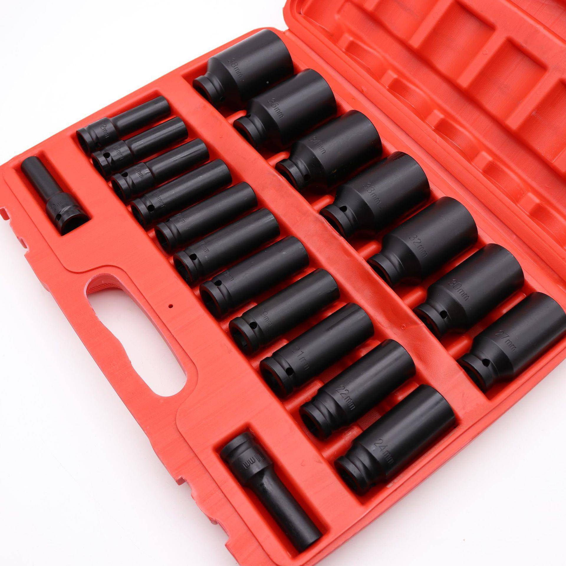 1/2动加长套加筒35件套小风炮气套筒长TIR套装套筒飞大六角套筒