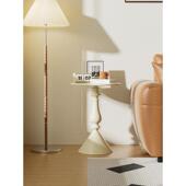 奶油风小沙发TCW几小户型可移动客厅边桌茶几圆形小子创意角几边