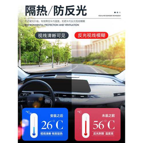 奇瑞瑞8p八ro中控仪表987上台防晒避光垫车用品汽车改装虎遮阳车