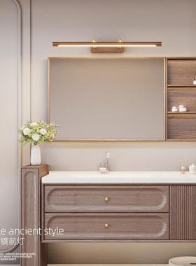 l跨境浴复镜古可伸缩调节木JQT纹镜前灯ed卫生间室柜专用洗漱台镜