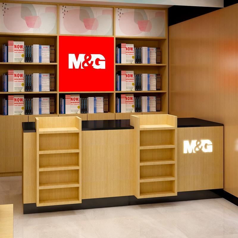 文多具货架展示架用层文具店品书本面书店书架亚克力笔双632架陈