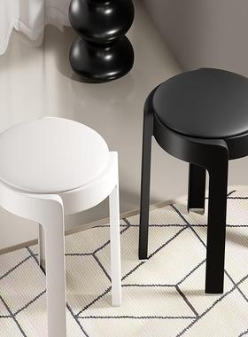 高端加厚ZHC塑料厚软耐包凳子可叠放特餐椅备客用厅家用结实用圆