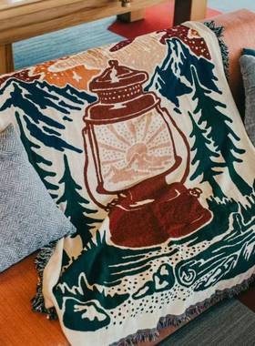 户露外campng营ZUI毯线毯沙发毯印i第安毯子户外营露线毯