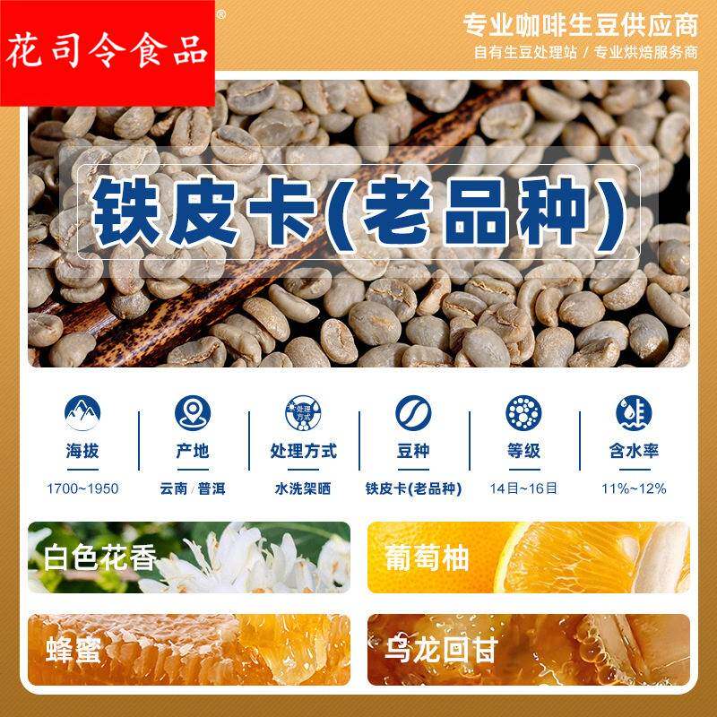 老品种铁皮卡云南小粒咖啡生豆 水洗架晒处理 可烘焙精品咖啡豆