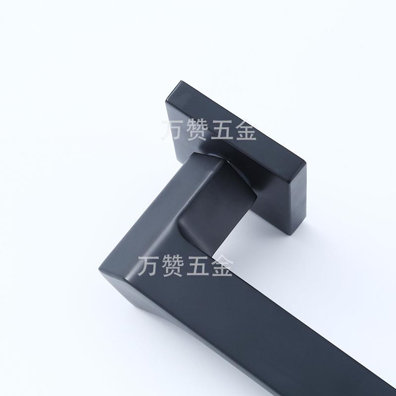 静黑色简约室内分体锁用卧室手房间木门锁磁吸/音门锁卫生间执家