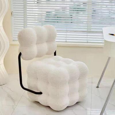 奶油风奢沙发休闲红客网厅卧室梳妆34凳化妆轻椅椅创意云朵凳子