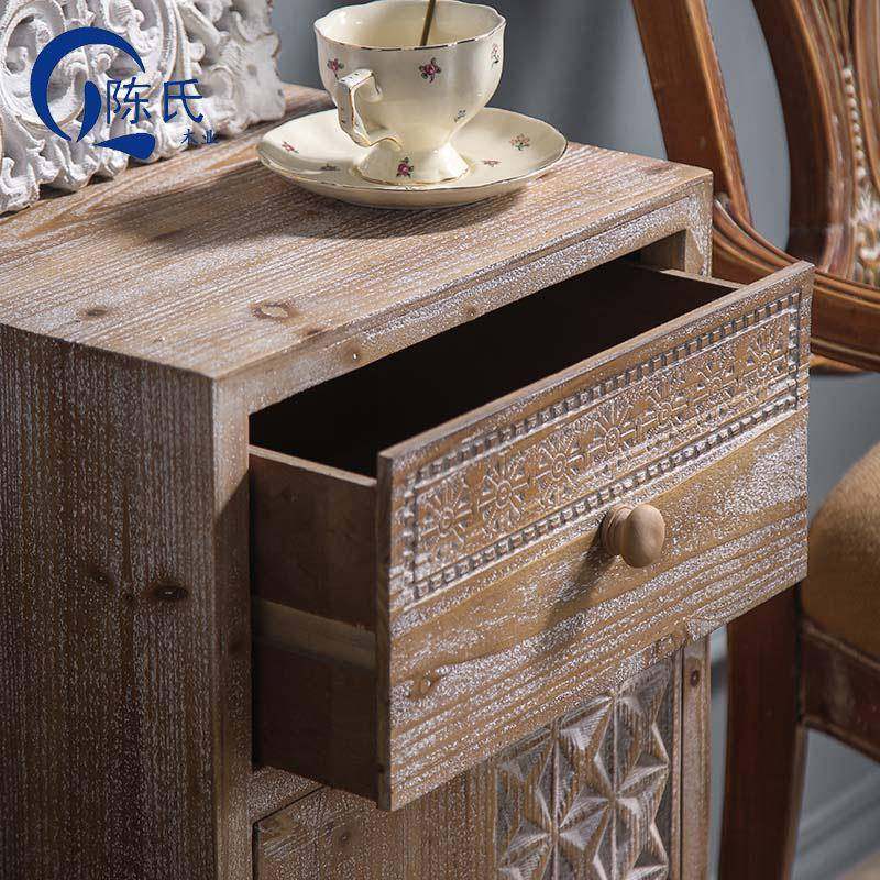 门实木家具角柜新中式家用墙柜客厅边几储物A2988柜厅玄关门柜角