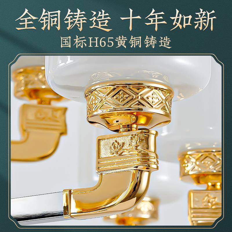 铜吊灯新中客厅吊灯617精抛电镀高档中风别墅全大灯2025新式国款
