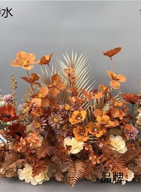 新款tsHp5kfs婚花排排花t台装饰路引婚花礼舞台装饰假花背庆景仿