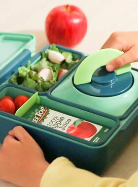 Omio饭x代儿童盒宝宝便携分格盘便小学生携429保温二餐碗辅食套装