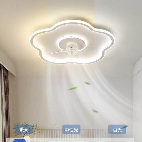 卧室灯一体风扇吸顶灯225新款房家年7用0智能云朵儿童灯