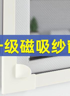 Td1xK8FR磁吸纱窗网自装隐形沙防窗门帘家用纱网粘免自打孔窗户蚊