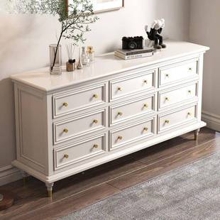 实木斗柜现卧代厅CLX简约美式 室纳柜现代客斗橱靠墙置收物储物柜