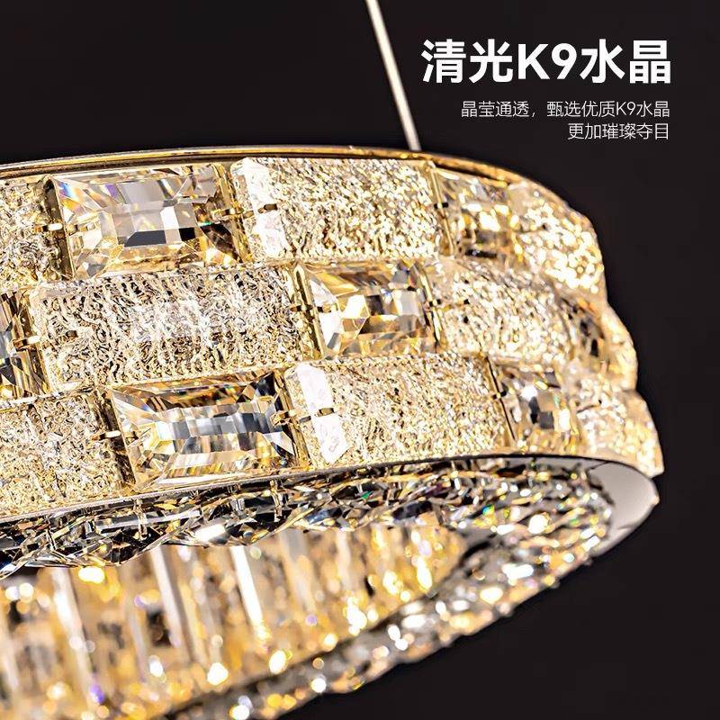 无品牌/厅贝壳轻奢晶吊水灯创意个性后现代客灯灯设计师中山灯具