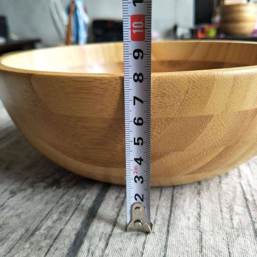 竹碗资询卖家竹制沙复拉碗套件古圆形竹防摔防盆手成人儿童宝宝辅