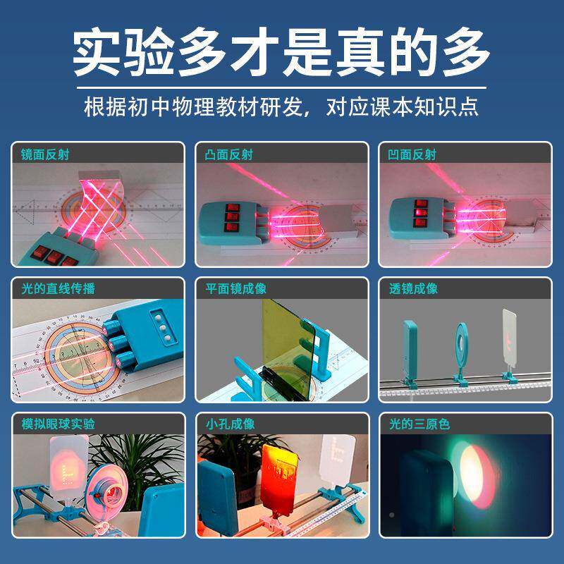 中光学实验箱物实实验器材八初年级透镜理小孔成像光具无品牌/座