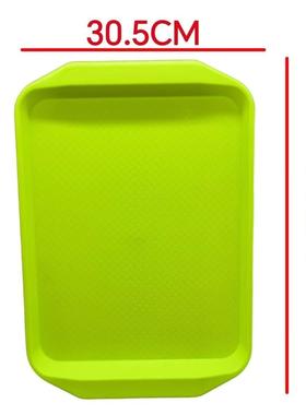 中式快06514餐长托盘方形汉堡塑料托盘防滑厚快餐盘食餐具酒店加