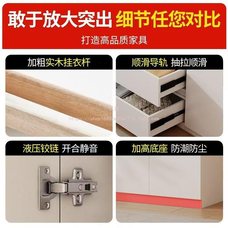 白色纯实木衣衣柜家用卧室门到大容量挂一衣顶柜免拉手多HAB功能