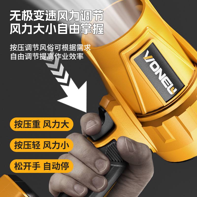 外贸新款暴风机锂电吹风机大功率工业用鼓风机便携吹叶吹灰尘神器