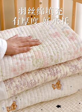 宝宝纯棉秋冬加厚床新ELC生婴儿豆绒床垫豆幼儿笠园儿拼接床童罩