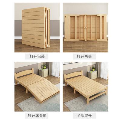 折耐叠床单人实木成人办公室午休床1.2米硬结板床出租房实UAY用小