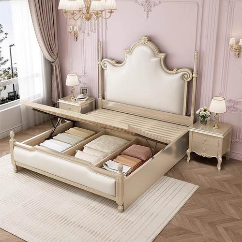 法式欧床全实OPR木双人床雕卧花奢华式别墅高端主华豪美式轻奢公