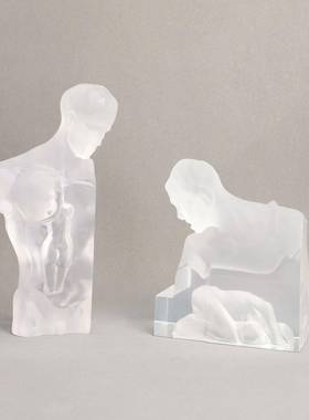 中式新树现代雕塑脂人摆件0156创意软装酒店板样房间售楼处饰品