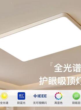 幻大尺寸客厅灯le吸顶灯卧室灯餐d907室厅灯简约现代办公极金简灯