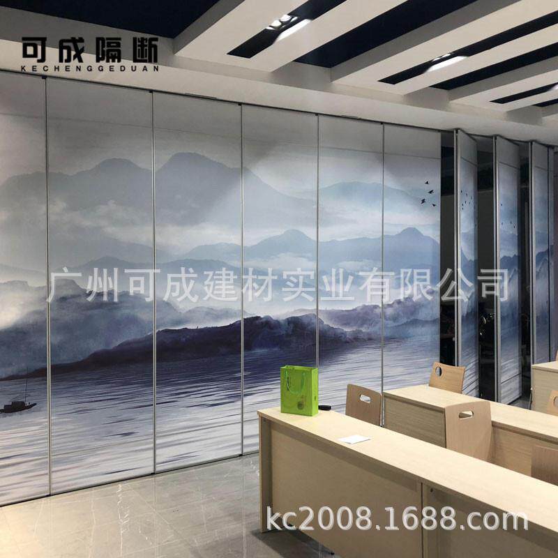 餐墙厅吊密挂动活隔断HZK墙移动封隔断无地轨可折叠会议室折叠门