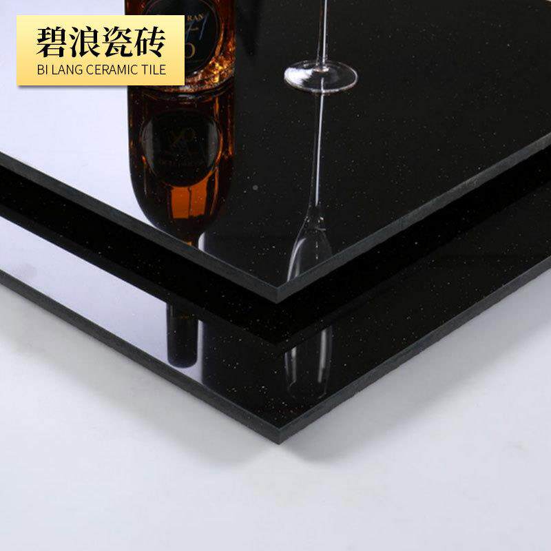 黑色亚光全工通体大石瓷砖060黑金沙x理1200程KTV餐厅厨卫瓷砖防