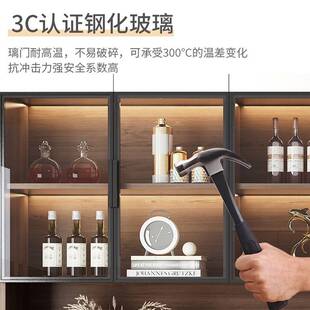 轻奢餐边柜靠墙酒柜家用高柜茶水柜现代简约客厅加高摆件储物柜子